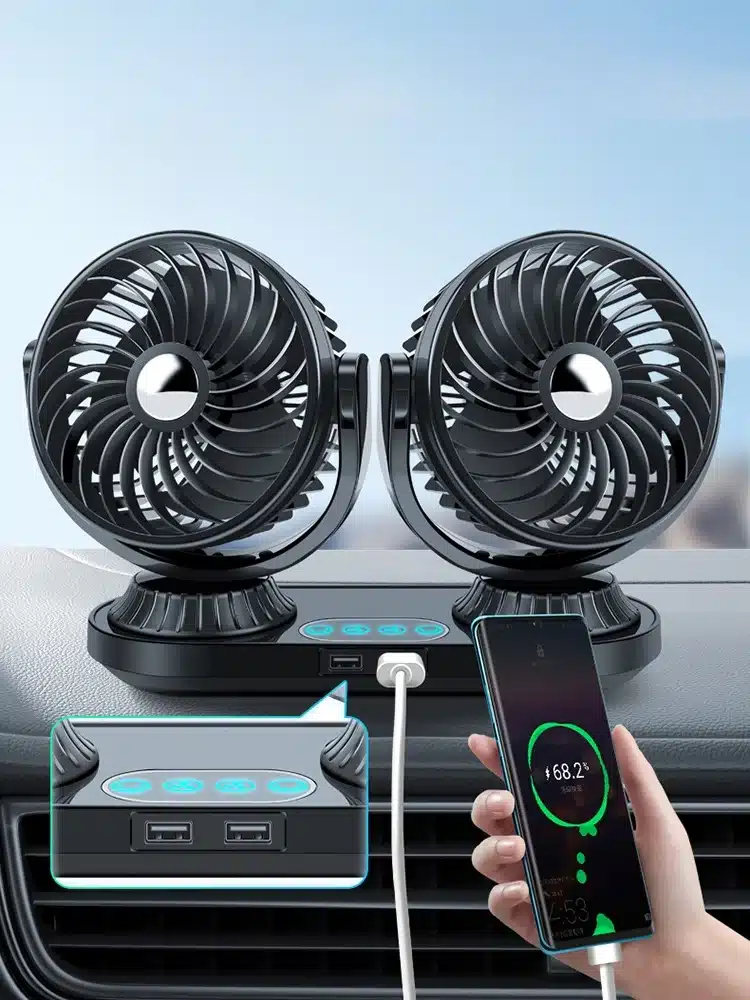Ventilateur auto USB avec 3 vitesses