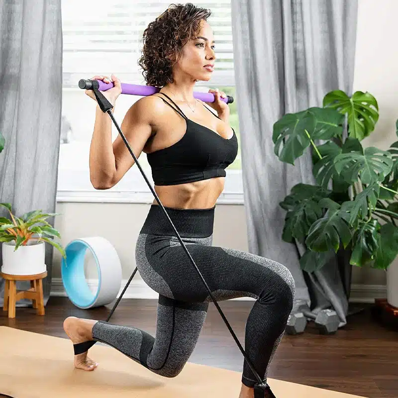Barre d’entraînement Pilates portable et démontable 02