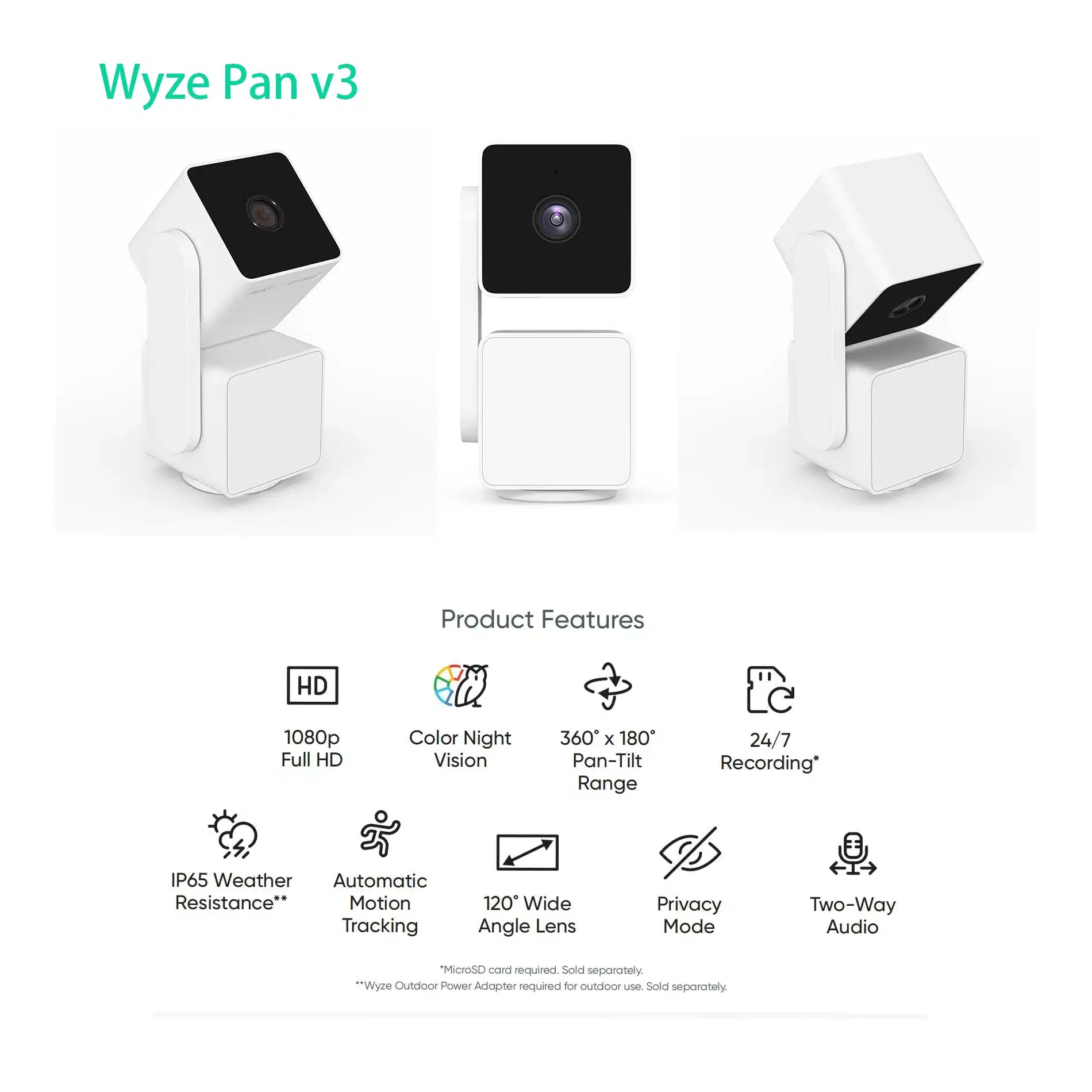 Caméra de sécurité avec vision nocturne et suivi intelligen
