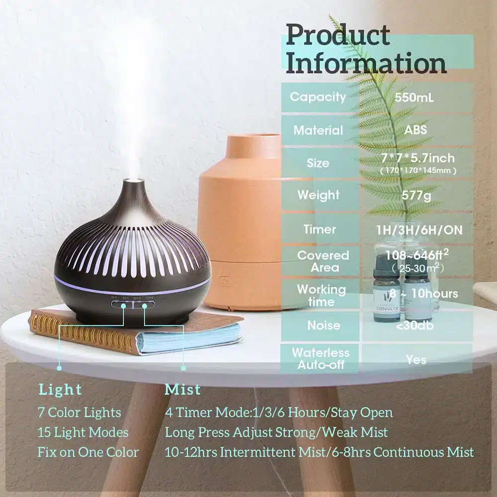 Humidificateur ultrasonique avec télécommande 02