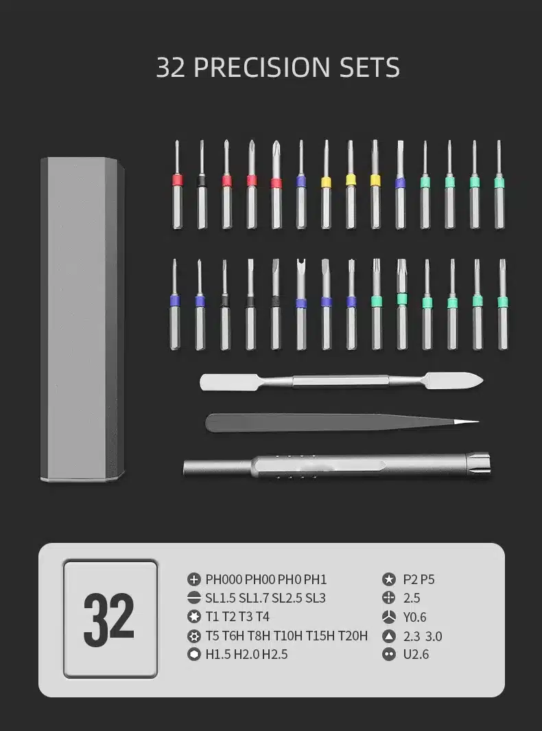 Outils de réparation précis avec poignée ergonomique