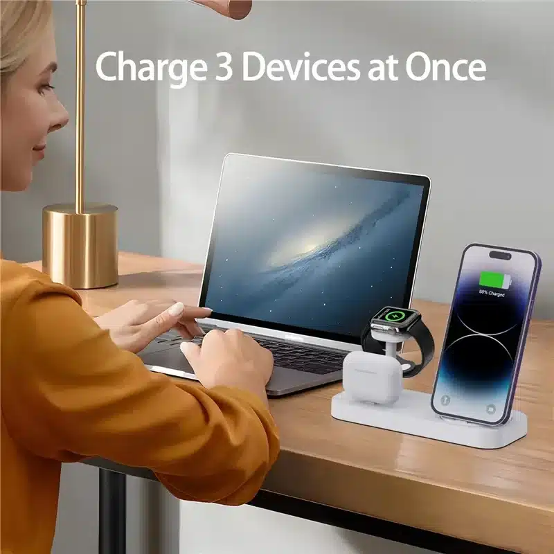 Chargeur sans fil 4 en 1 pour Apple