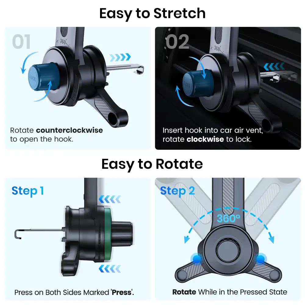 Support extensible auto pour conduite sécurisée