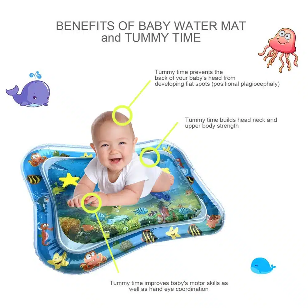 Tapis eau gonflable bébé activité sensorielle