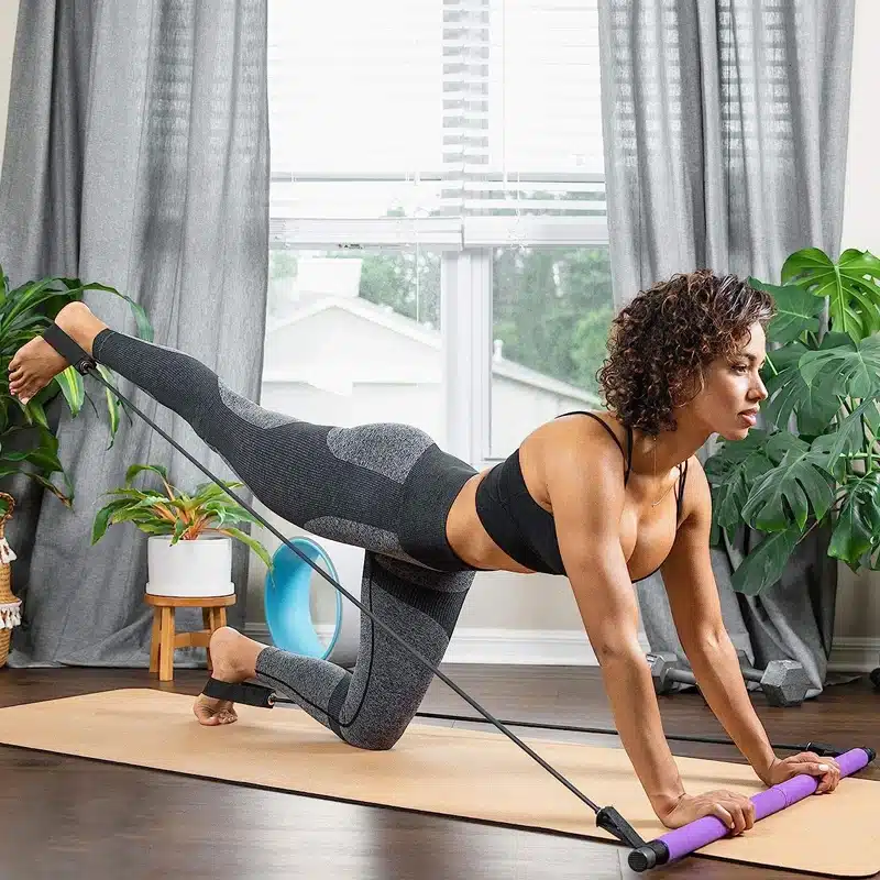 Barre de Pilates multifonctionnelle avec cordes